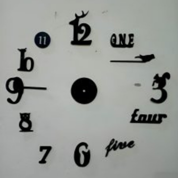 Decorative 3D Clock / DIY Clock Creative 3D Wooden wall clock for Home Decor